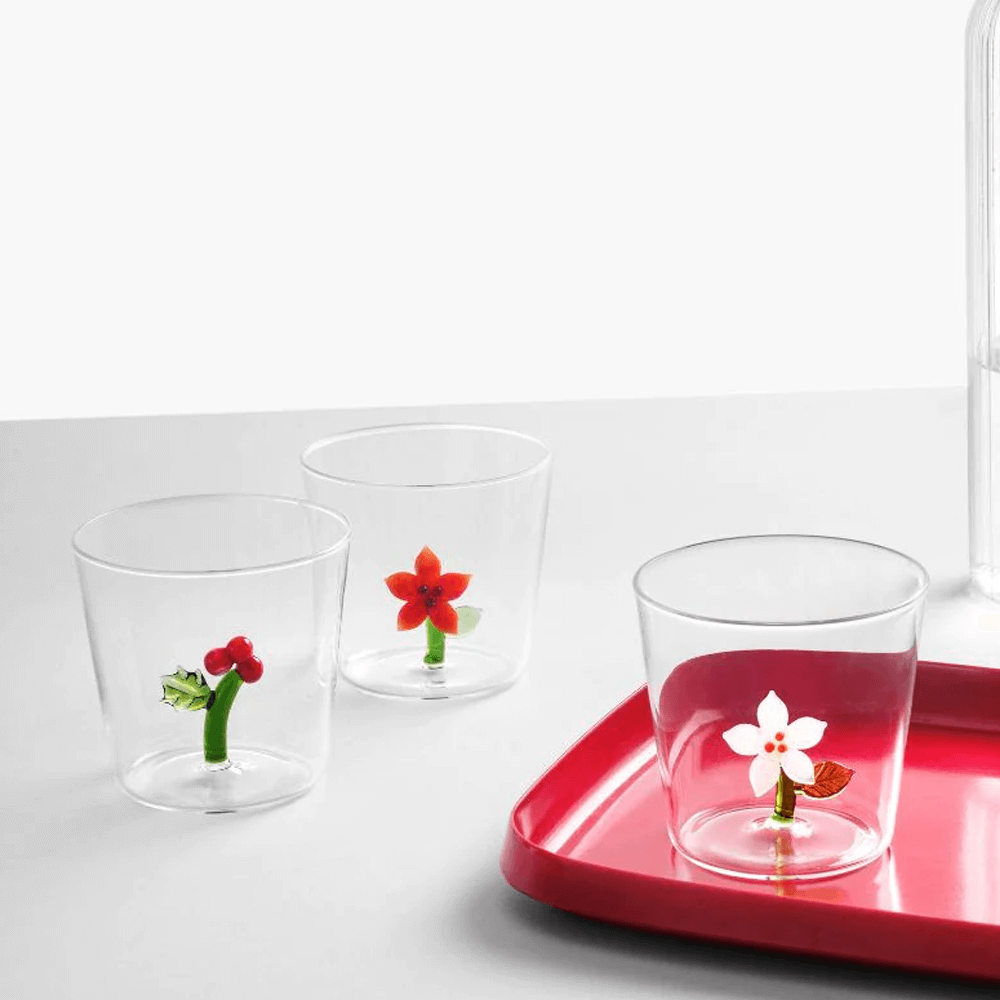 Sbam Design Bicchiere Di Vetro – Flowers