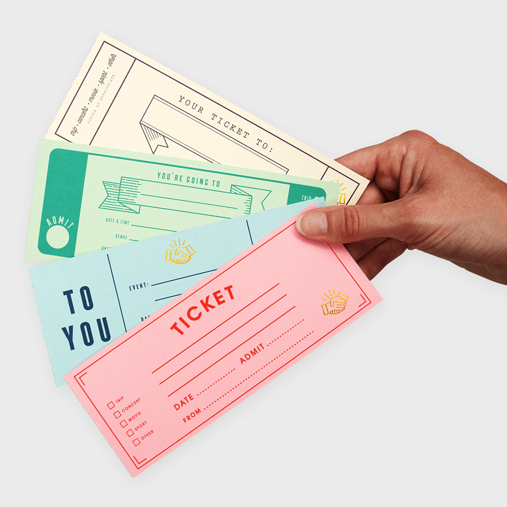 Sbam Design Blocchetto Di Tickets Buoni Regalo