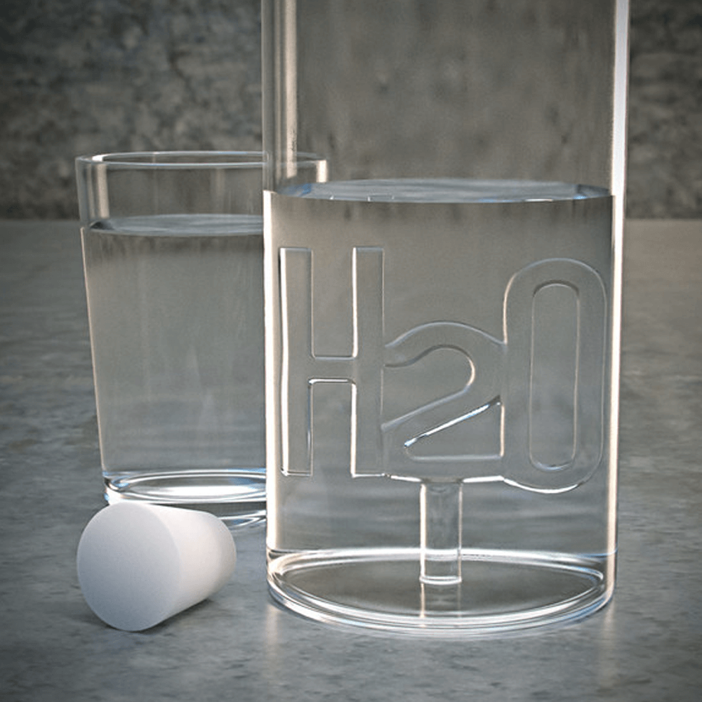 Sbam Design Bottiglia Di Vetro – H2O