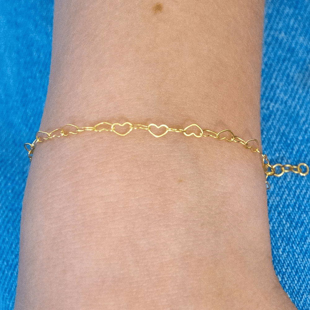 Sbam Design Bracciale Catena Cuori Intrecciati