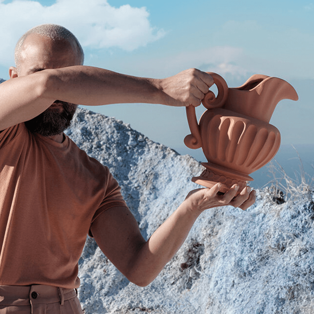 Sbam Design Caraffa In Terracotta Magna Graecia