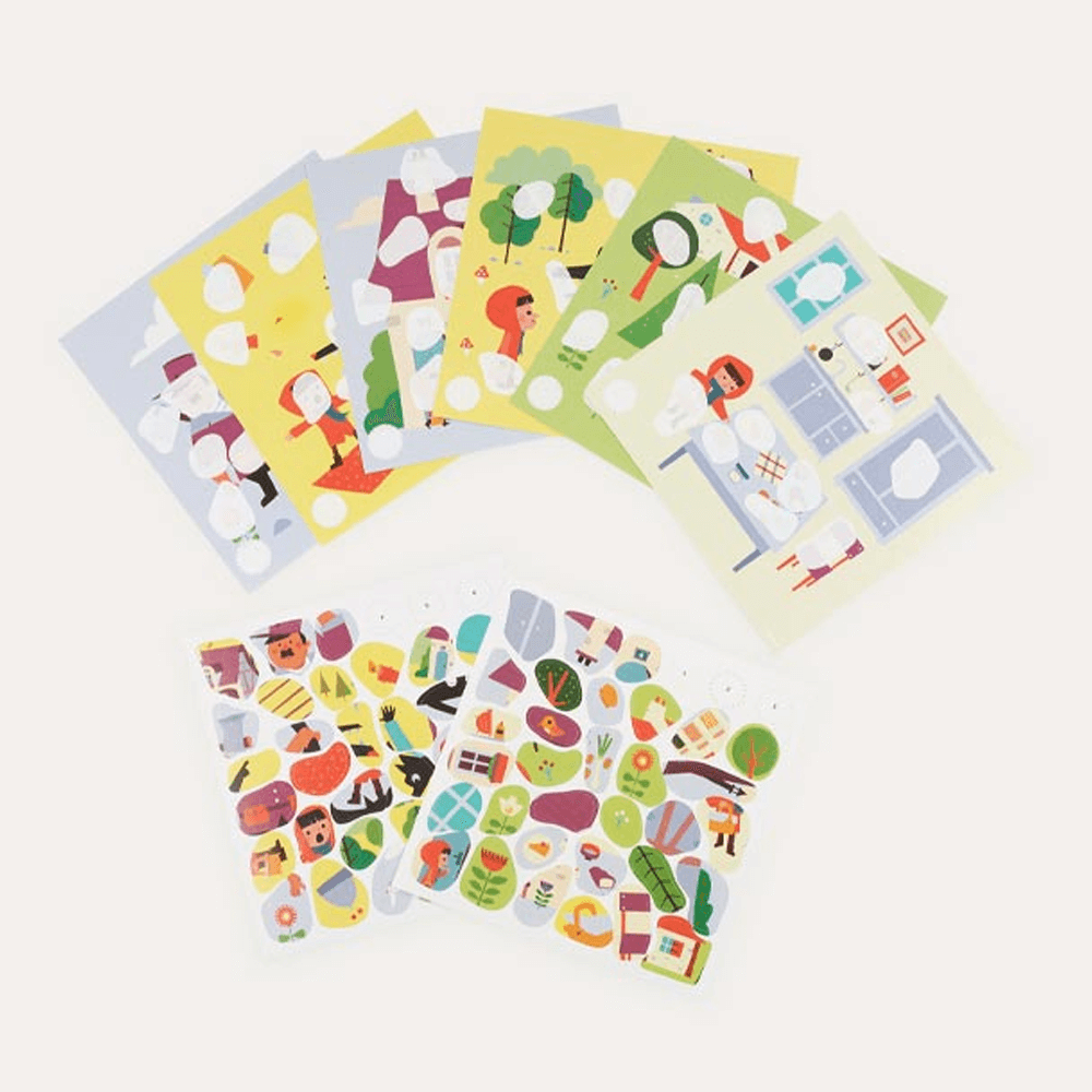 Sbam Design Cards Con Stickers – Cappuccetto Rosso