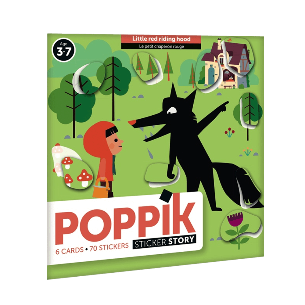 Sbam Design Cards con stickers – Cappuccetto rosso