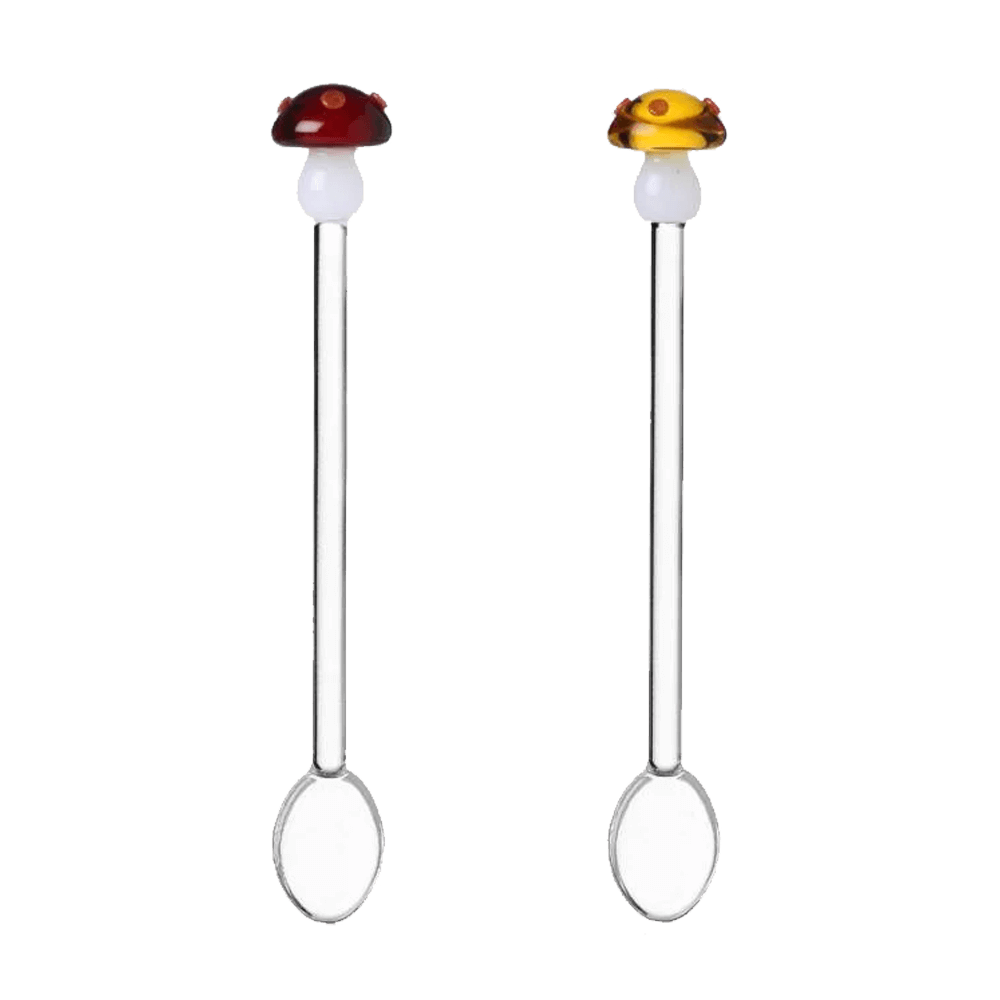 Sbam Design Cucchiaini In Vetro – Funghetti Verdi