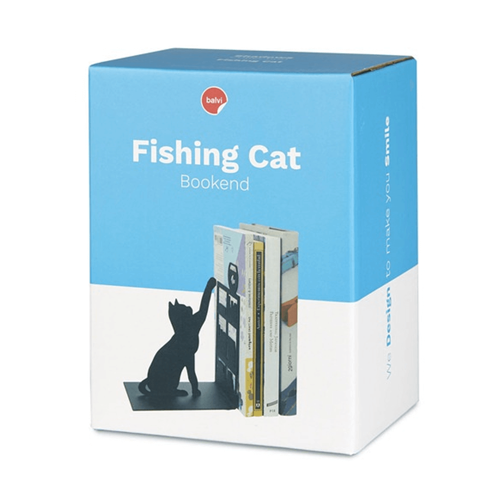 Sbam Design Fermalibri In Metallo – Fishing Cat