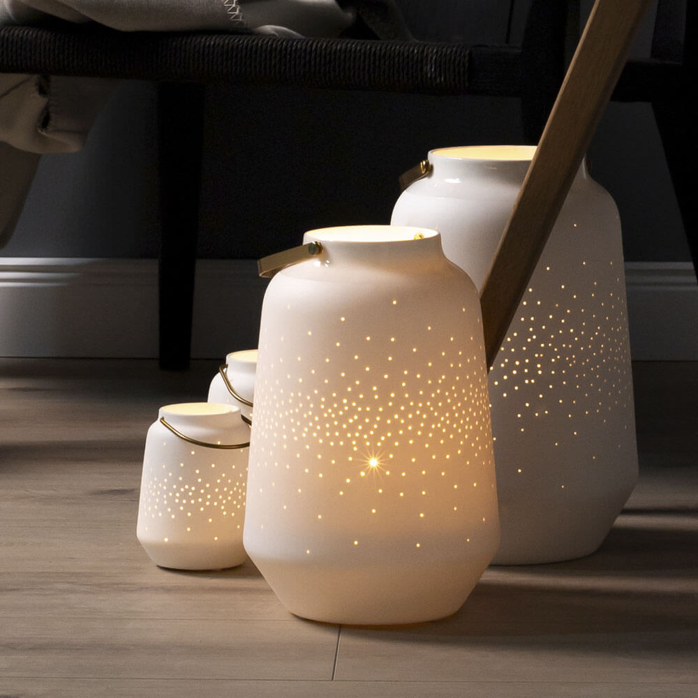 Sbam Design Lanterna Luminosa In Ceramica