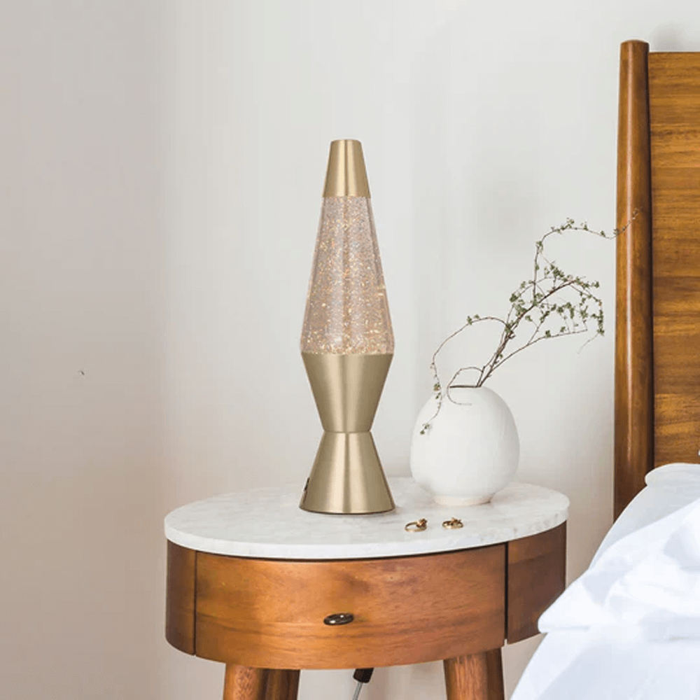 Sbam Design Lava Lamp Bullet Oro Con Glitter