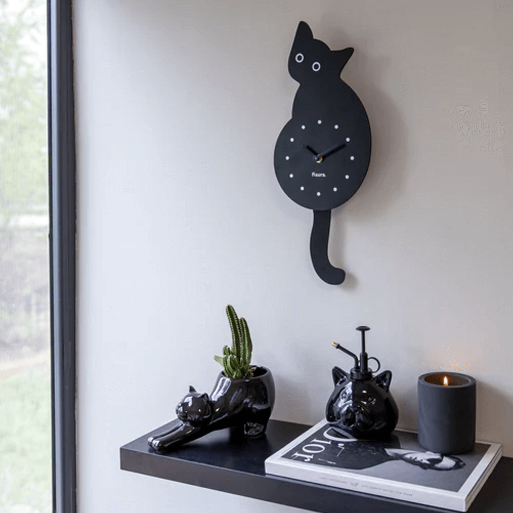 Sbam Design Orologio Da Parete – Gatto Nero