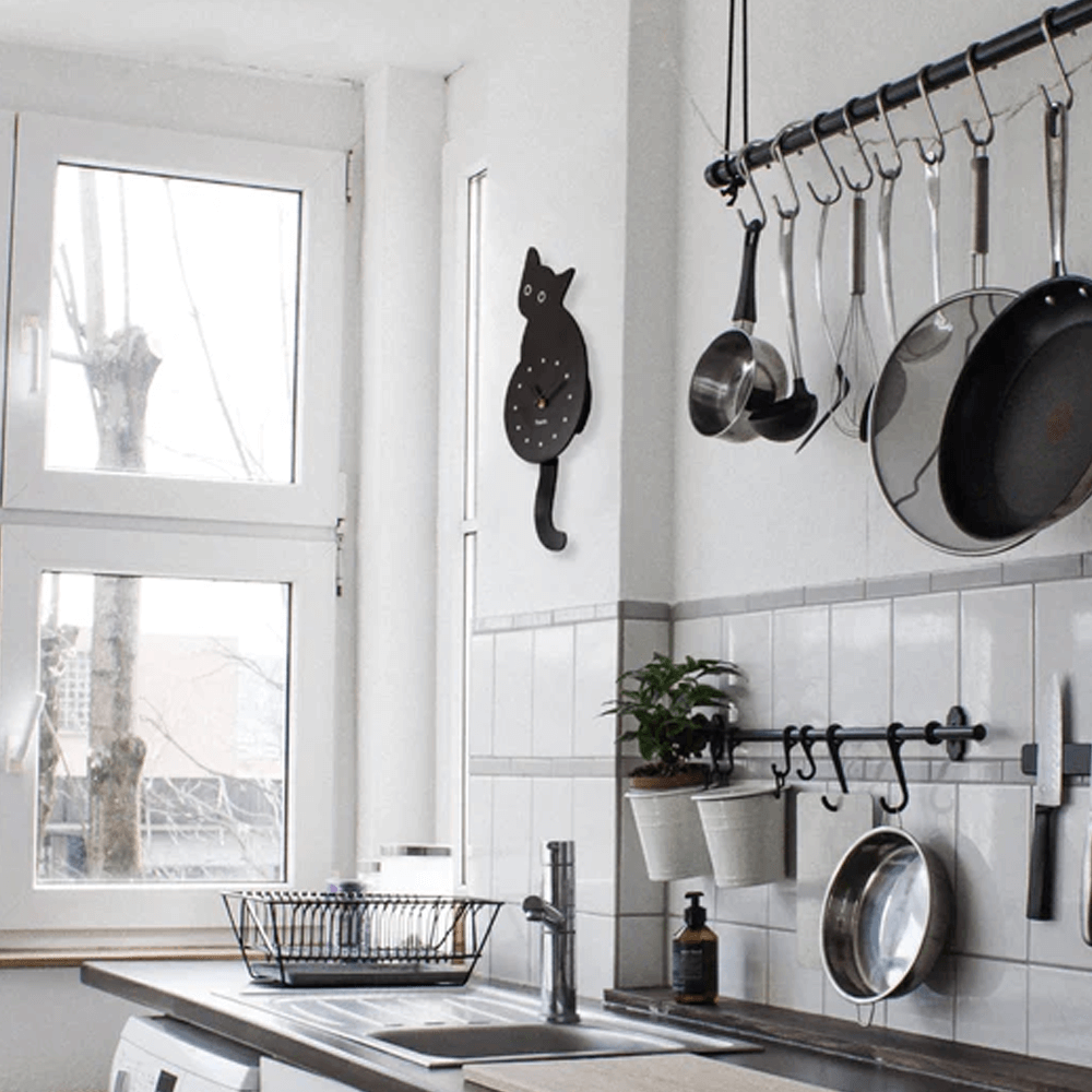 Sbam Design Orologio Da Parete – Gatto Nero