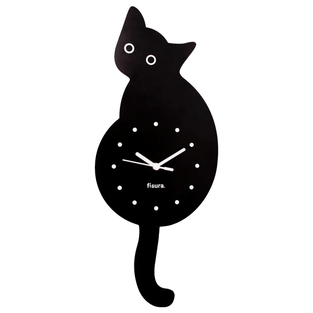 Sbam Design Orologio da parete – Gatto nero