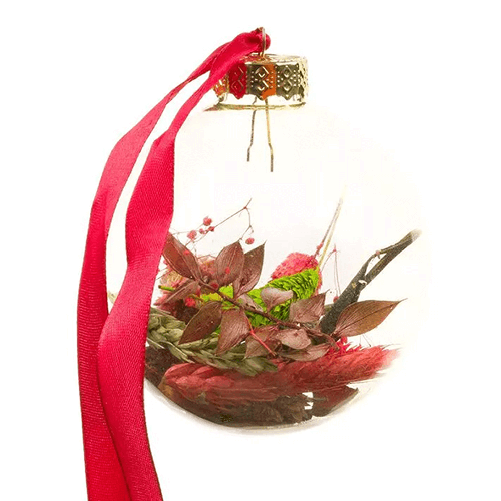 Sbam Design Pallina Natalizia Con Fiori Secchi