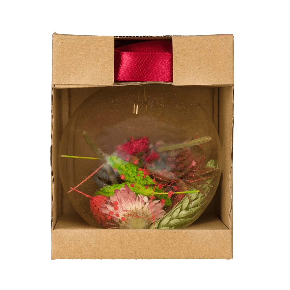 Sbam Design Pallina natalizia con fiori secchi