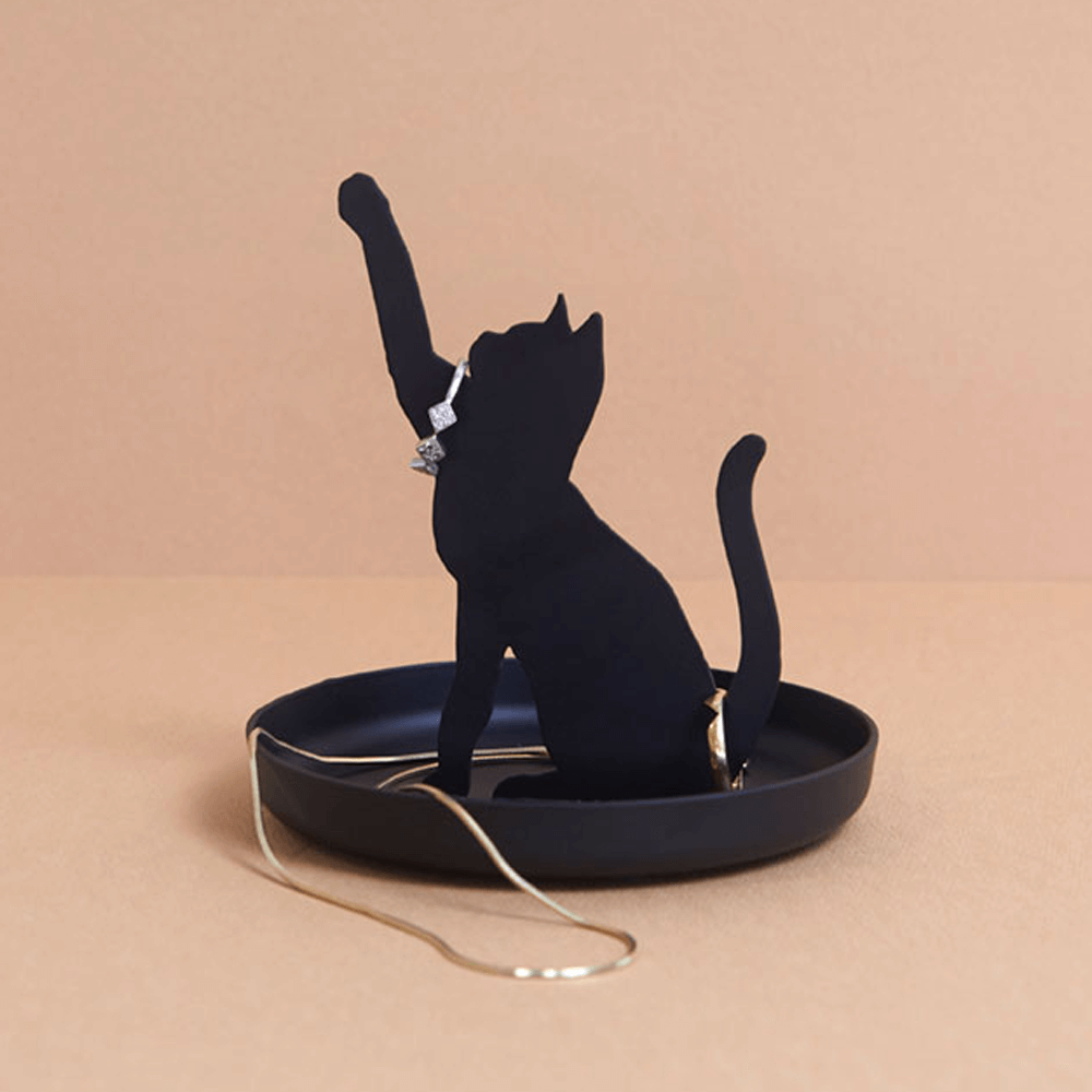 Sbam Design Porta Anelli In Metallo Gatto