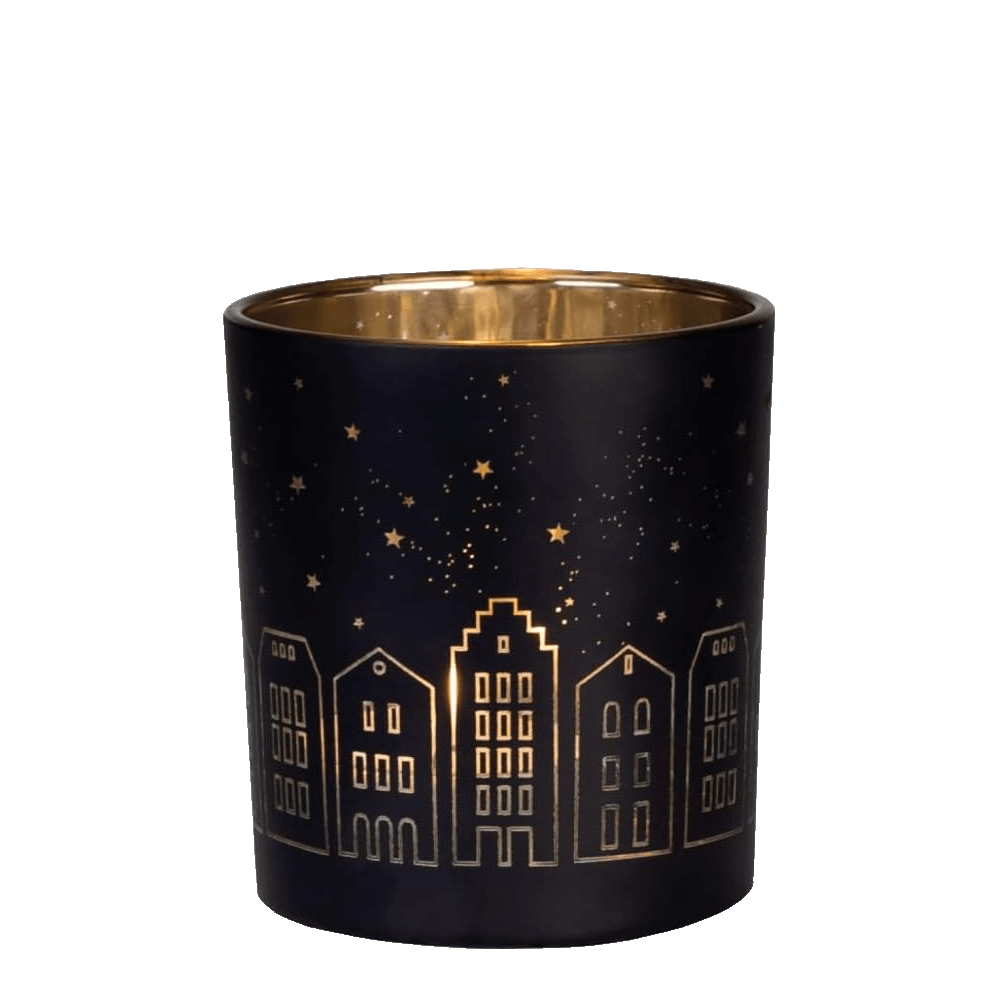 Sbam Design Porta candela in vetro – Case illuminate