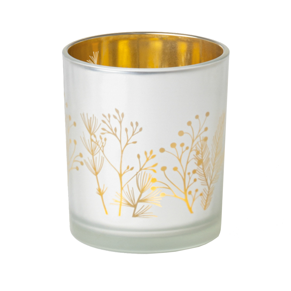 Sbam Design Porta candela in vetro – Rami e bacche