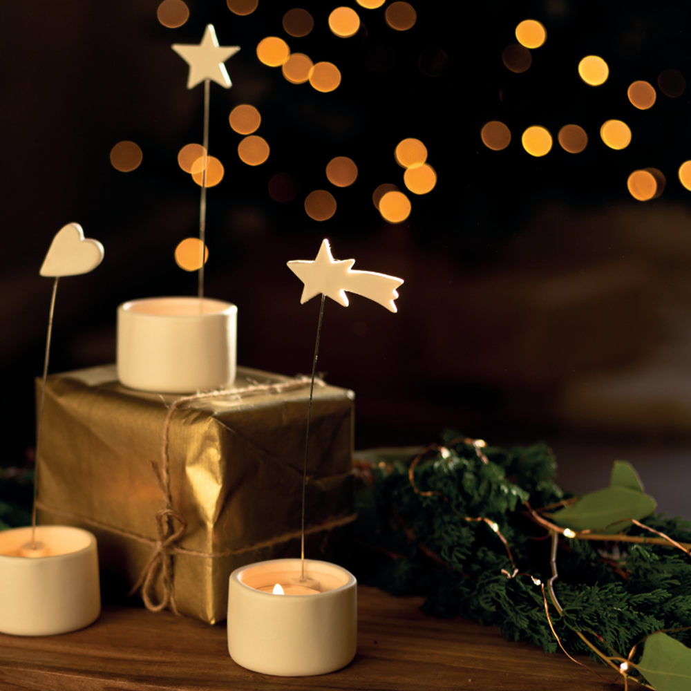 Sbam Design Porta Lumino In Porcellana – Stella