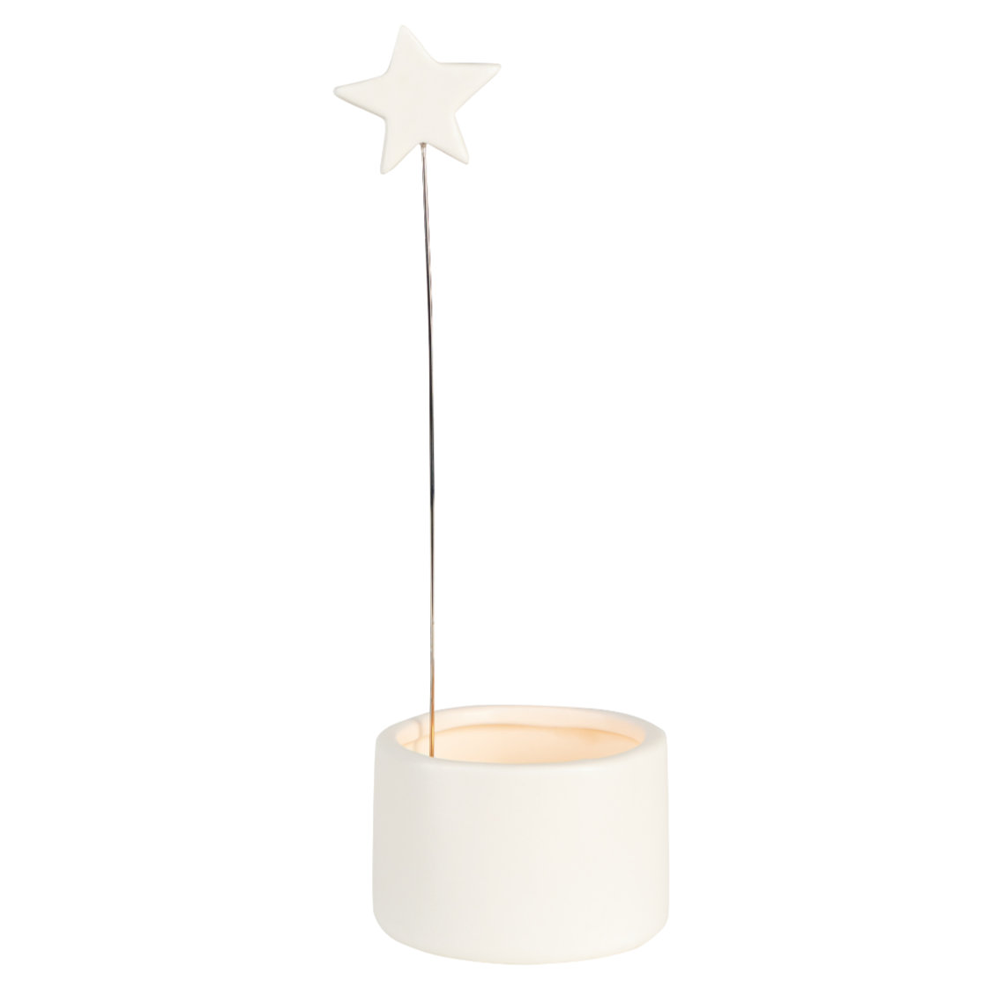 Sbam Design Porta lumino in porcellana – stella