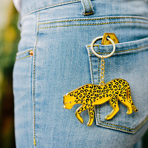 Sbam Design Portachiavi Oversized Leopardo