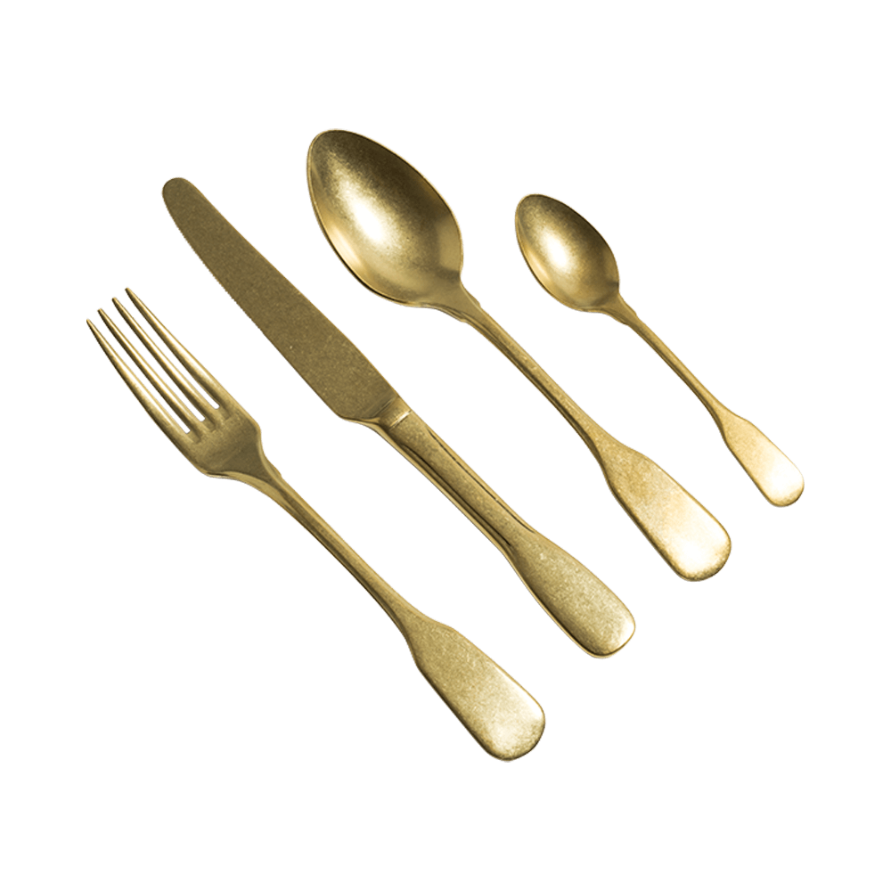 Sbam Design Posate Brick Lane – finitura gold