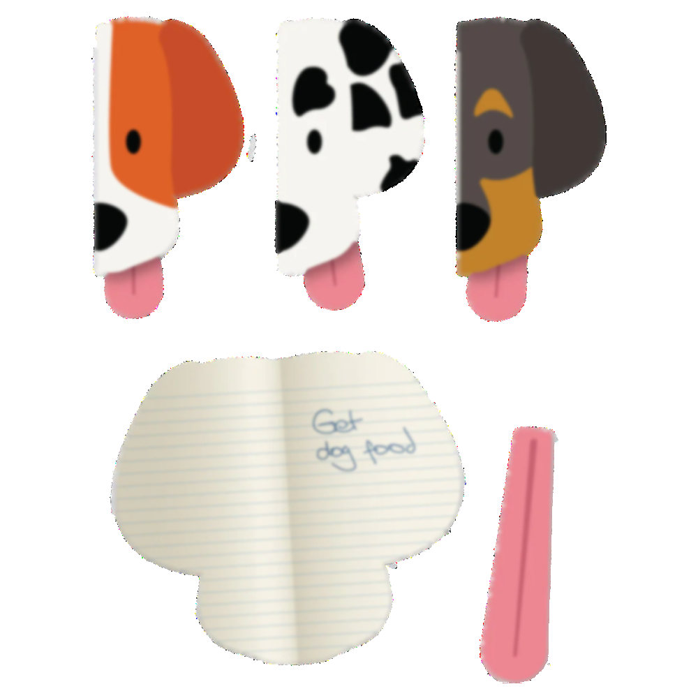 Sbam Design Set di 3 quaderni piccoli – Cani