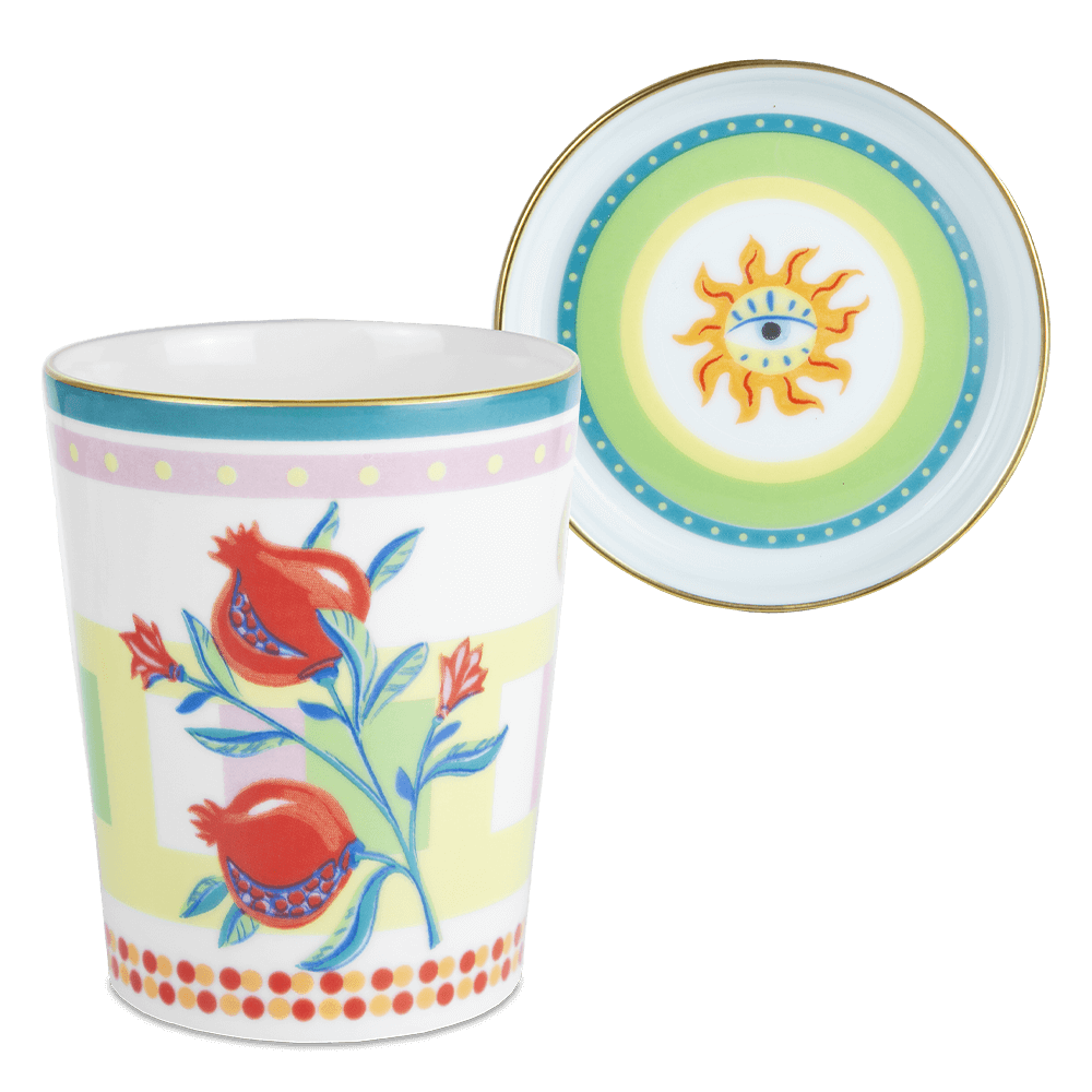 Sbam Design Tazza Con Piattino/coperchio