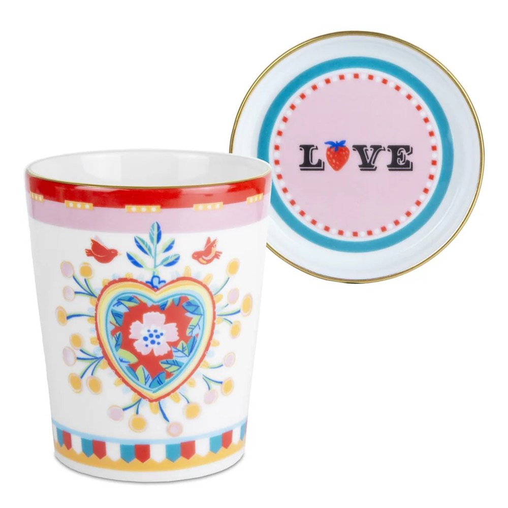 Sbam Design Tazza con piattino/coperchio