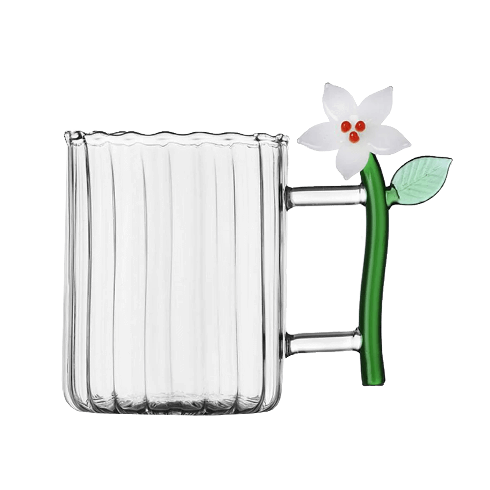 Sbam Design Tazza In Vetro – Christmas Flowers