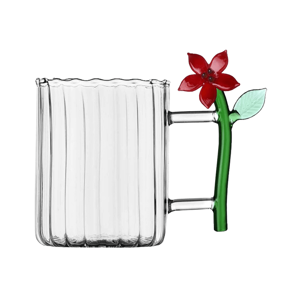 Sbam Design Tazza in vetro – Christmas Flowers