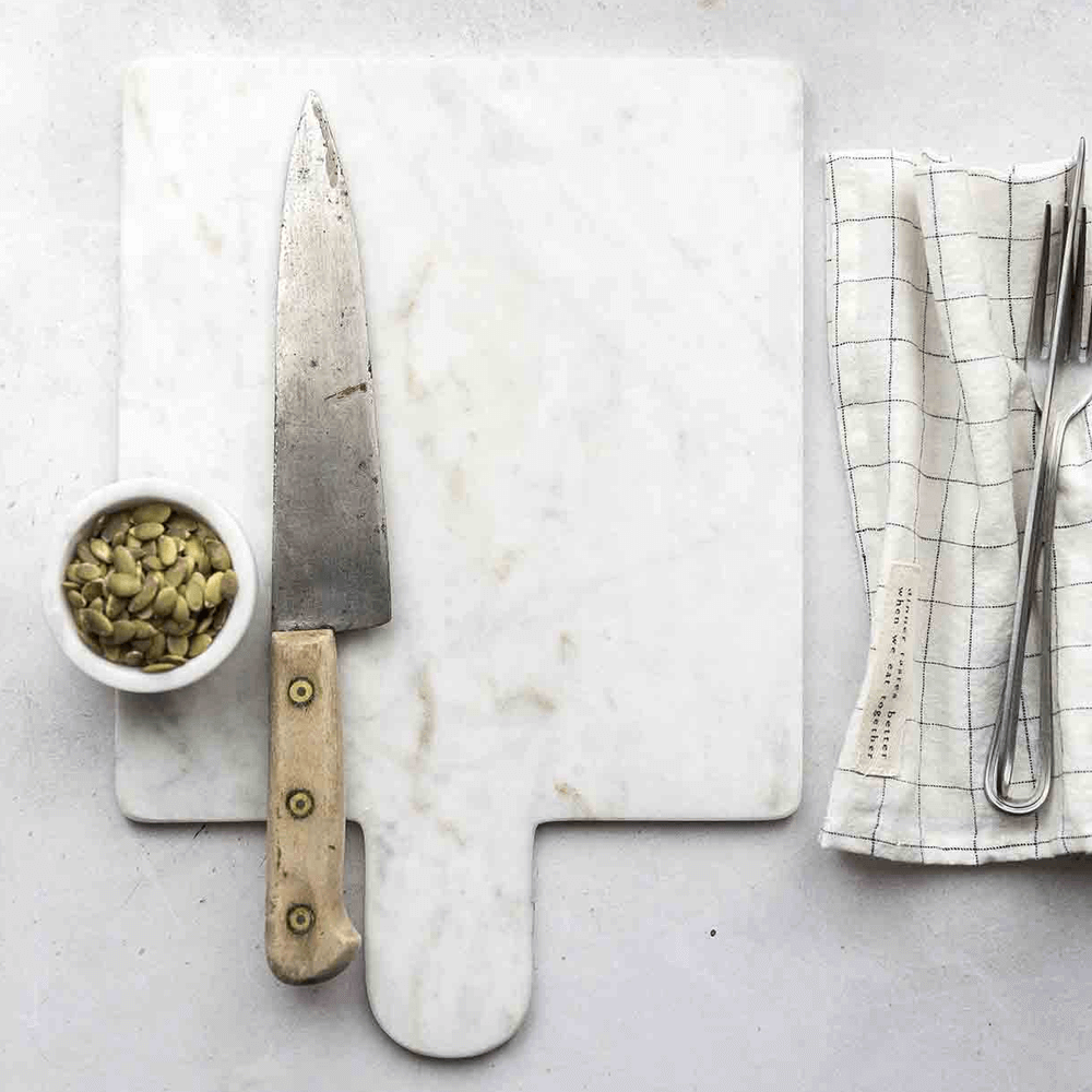 Sbam Design Vassoio In Marmo Bianco Di Carrara