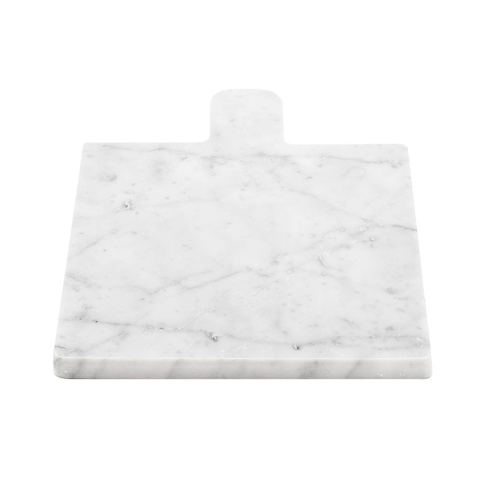 Sbam Design Vassoio in marmo bianco di carrara