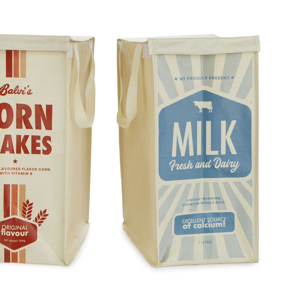 Sbam Design Set Di 3 Borse Per La Raccolta Differenziata Retro