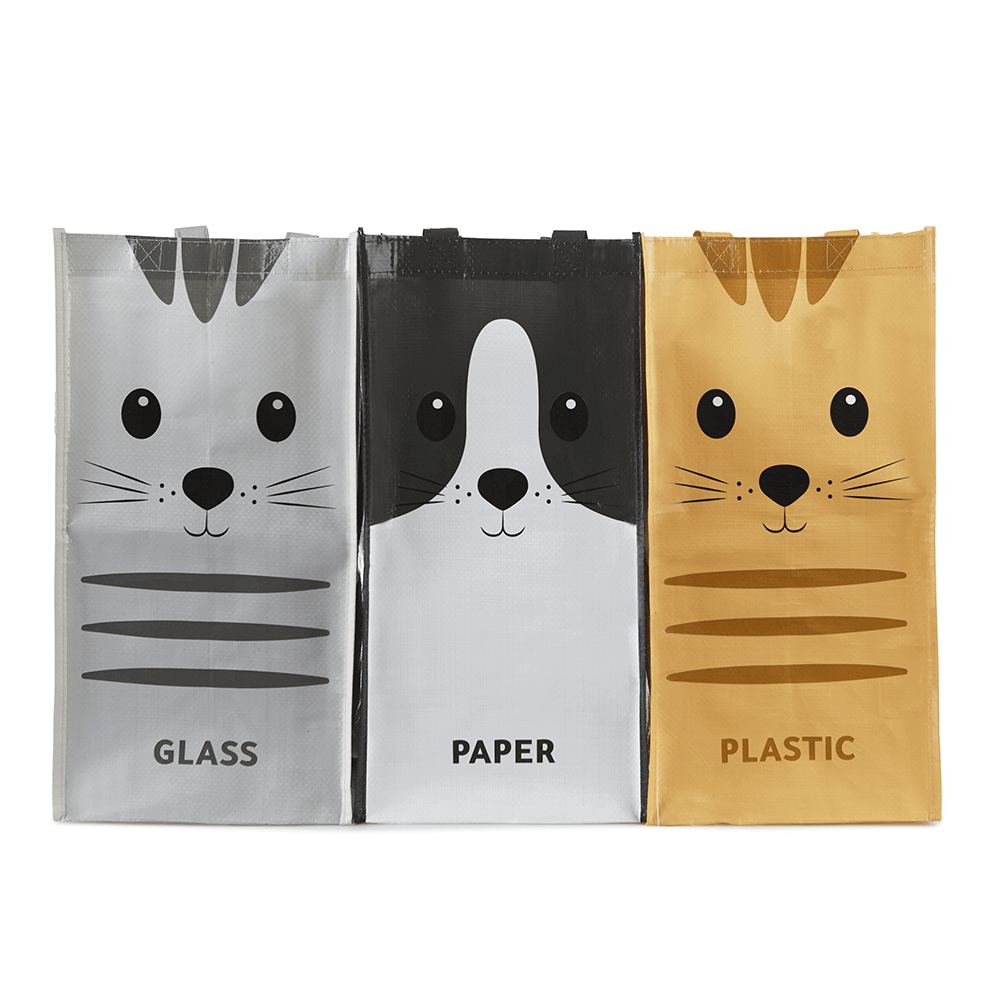 Sbam Design Set di 3 borse per la raccolta differenziata