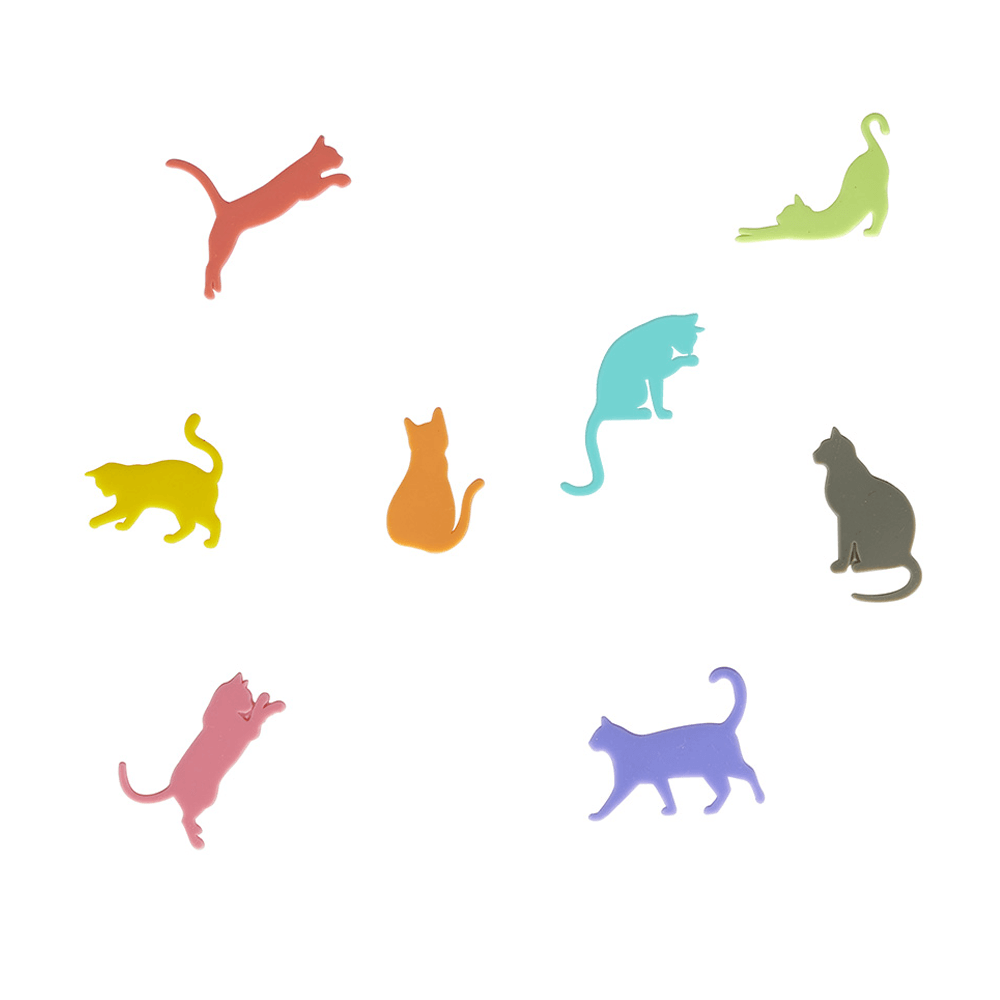 Sbam Design Set Di 8 Stickers Segna Bicchieri – Gatti Colorati