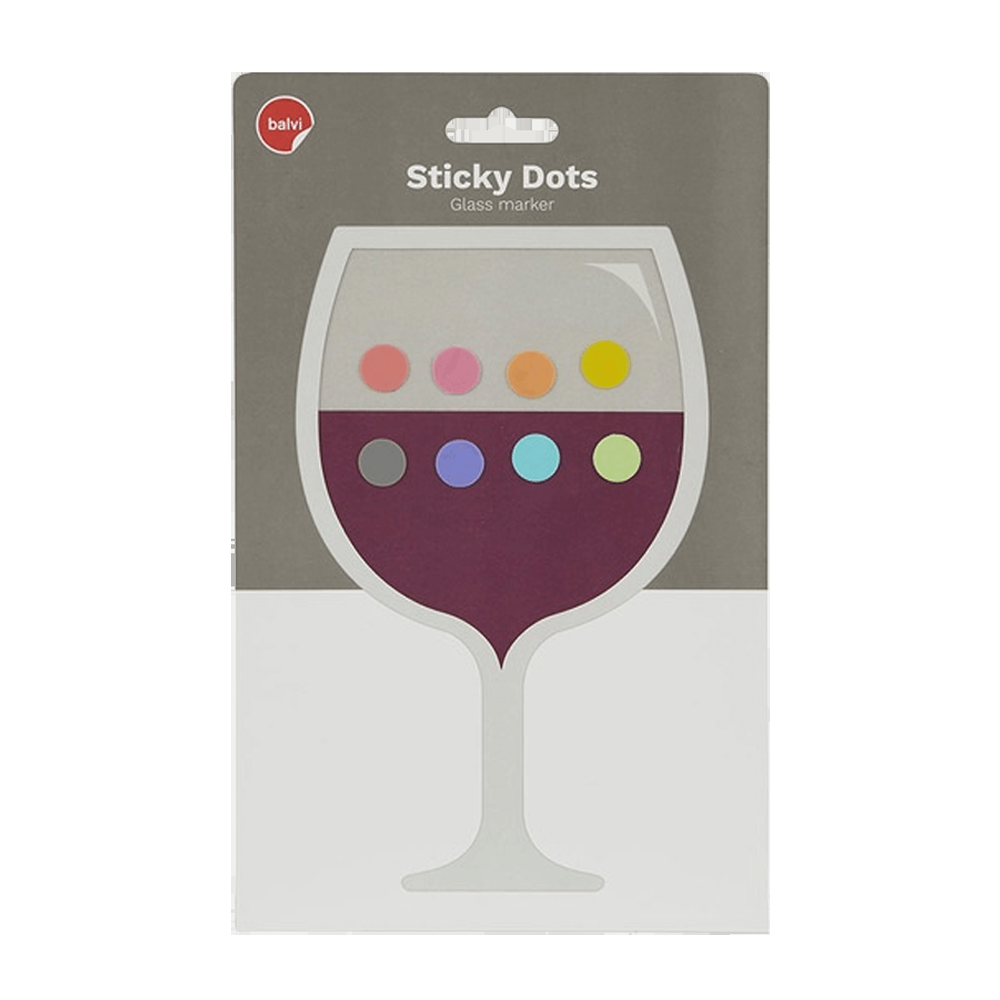 Sbam Design Set di 8 stickers segna bicchieri – Pois colorati