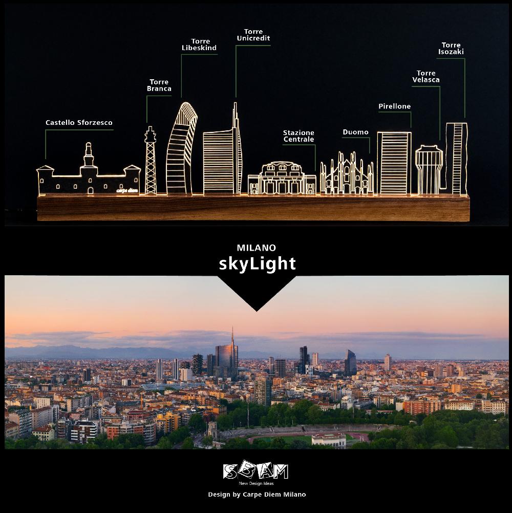 Sbam Design SkyLight MAXI – Lampada In Plexiglas E Legno