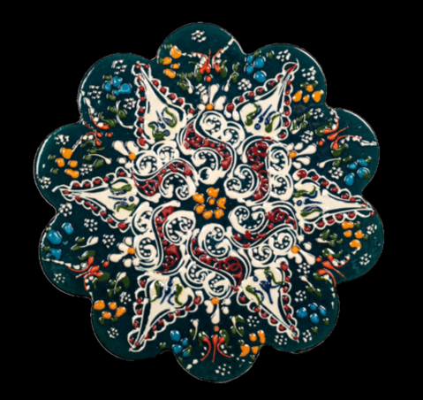 Sbam Design Sottopentola in ceramica decorato a mano