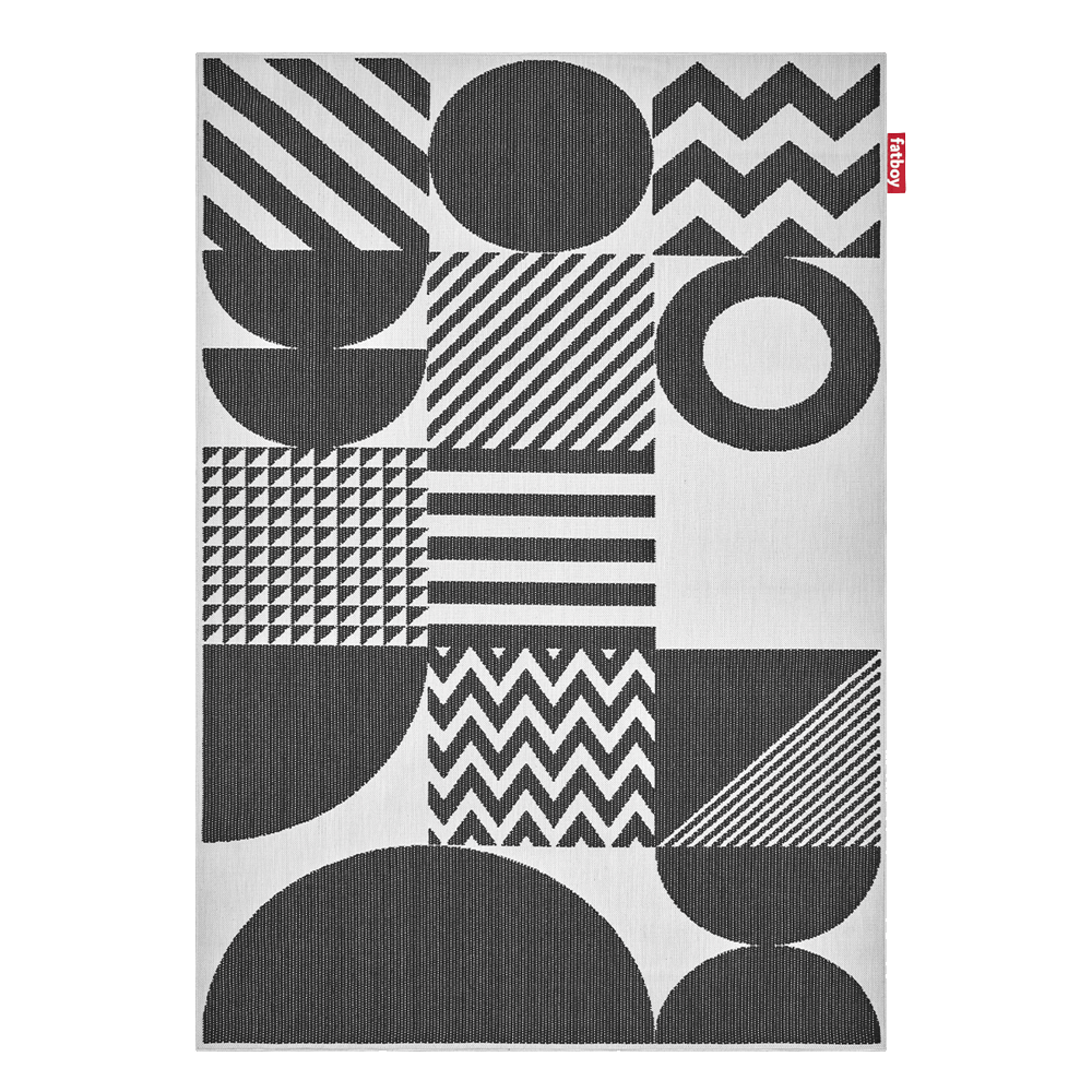 Sbam Design Tappeto per esterni geometrico nero/bianco