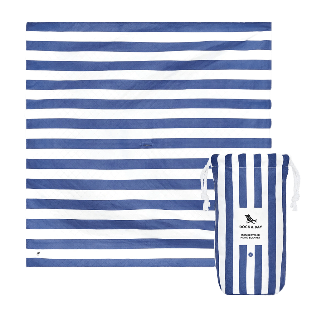 Sbam Design Telo mare/picnic grande – Rigato tinta unita