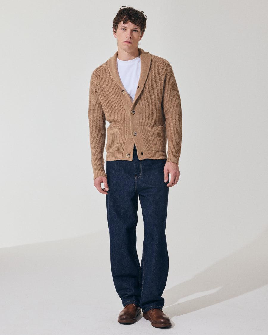 Scaglione CARDIGAN PANNOCCHIA HYBRD CASHMERE CARAMEL