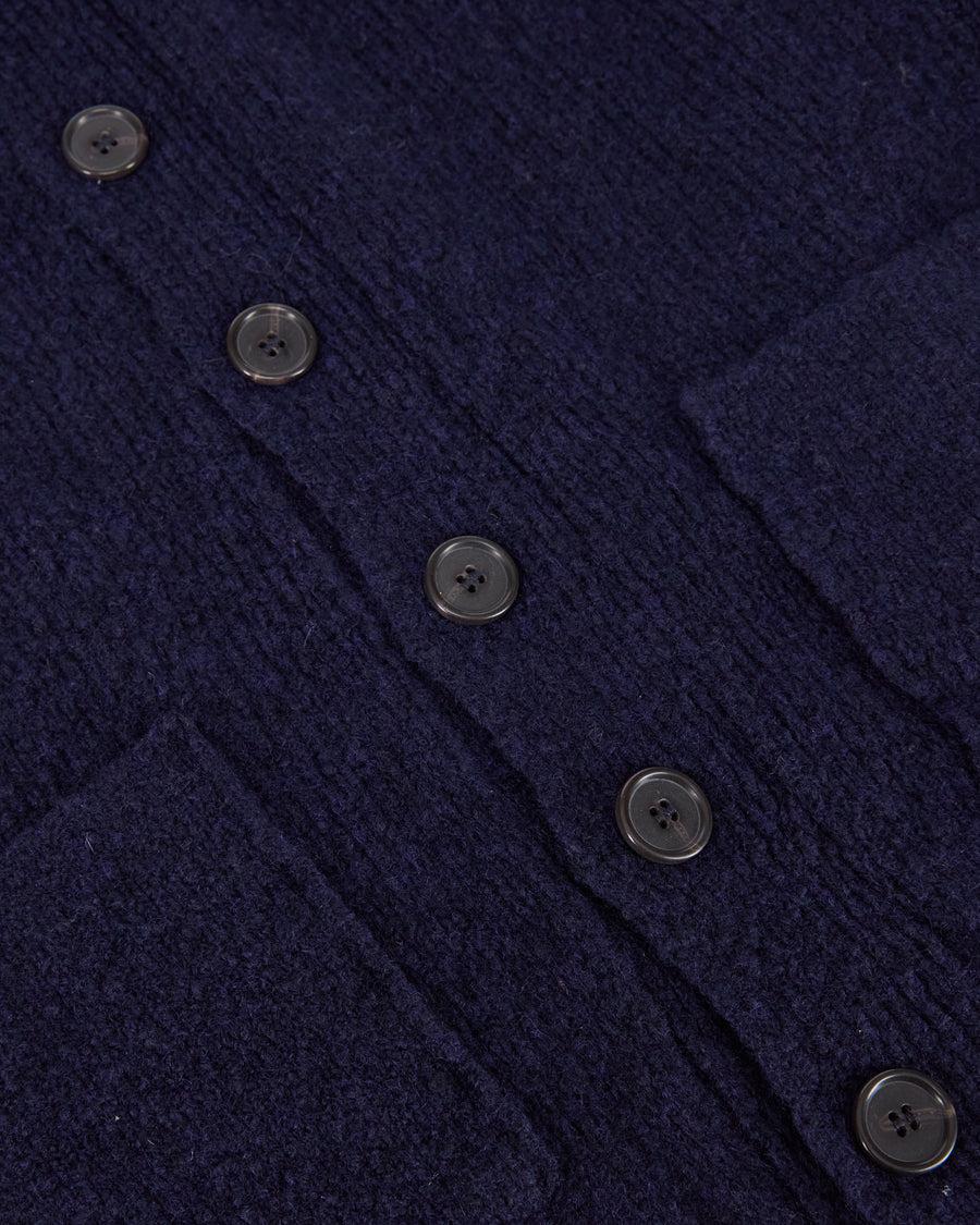 Scaglione CARDIGAN SCIALLE PUFFED CASHMERE CASHMERE NAVY