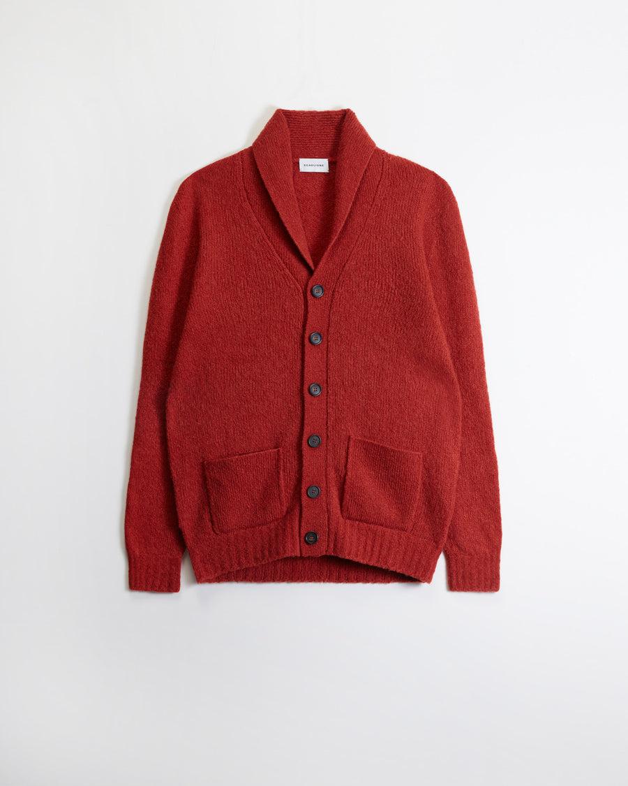 Scaglione CARDIGAN SCIALLE PUFFED CASHMERE CASHMERE RUST