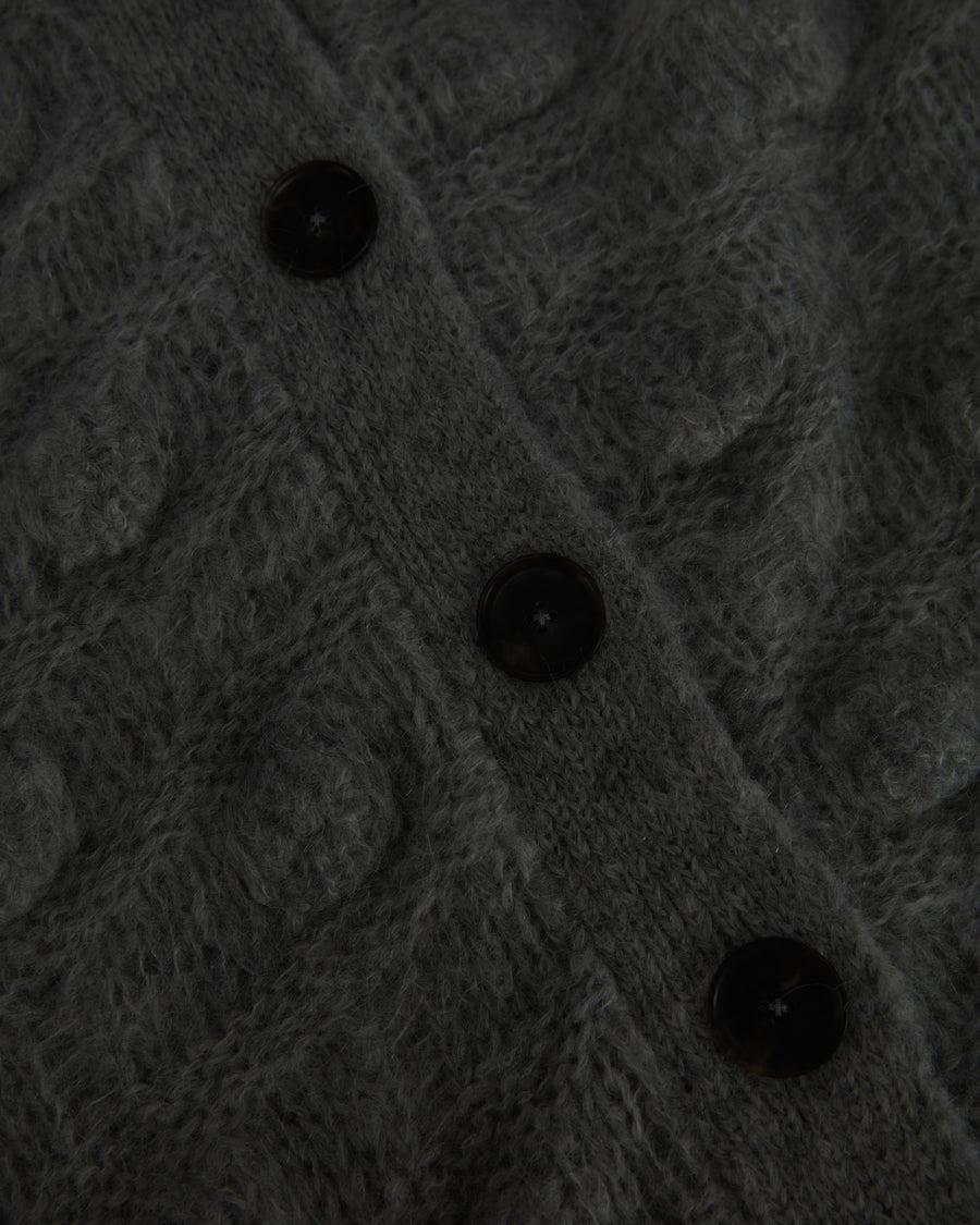 Scaglione COAT MAXY CARDIGAN OVER HAZELNUT STITCH BLACK