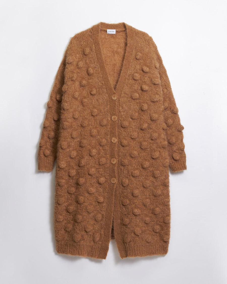 Scaglione COAT MAXY CARDIGAN OVER HAZELNUT STITCH CARAMEL