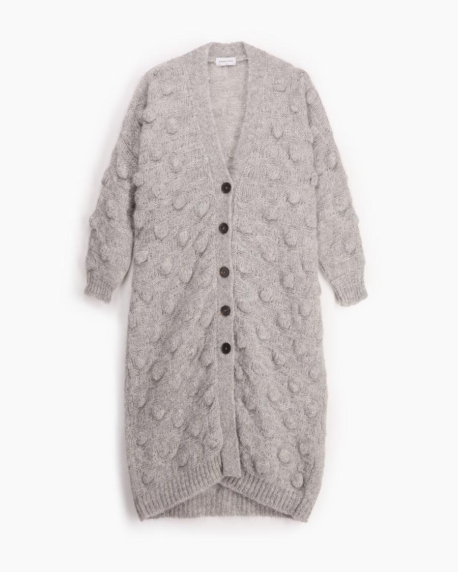 Scaglione COAT MAXY CARDIGAN OVER HAZELNUT STITCH GREY