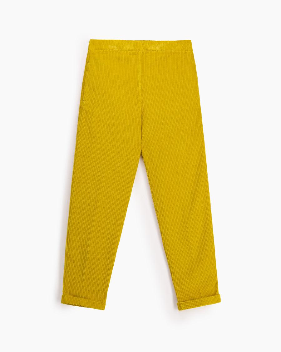 Scaglione PANT SLIM RISV EL VITA VELVET ROCCIA GIALLO