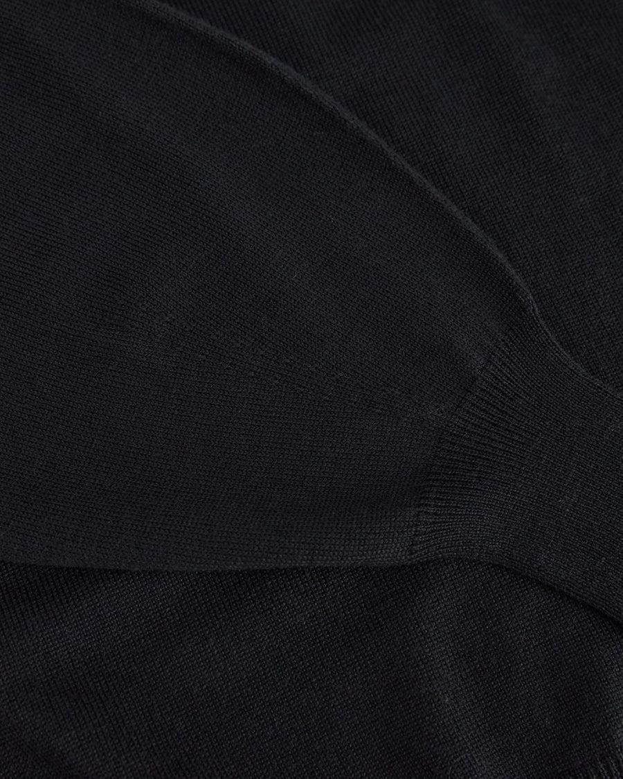 Scaglione ROUND NECK BOXY RAGLAN SEAMLESS MERINO BLACK