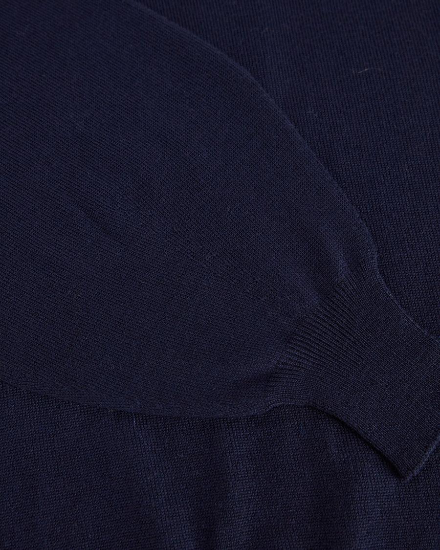 Scaglione ROUND NECK BOXY RAGLAN SEAMLESS MERINO NAVY
