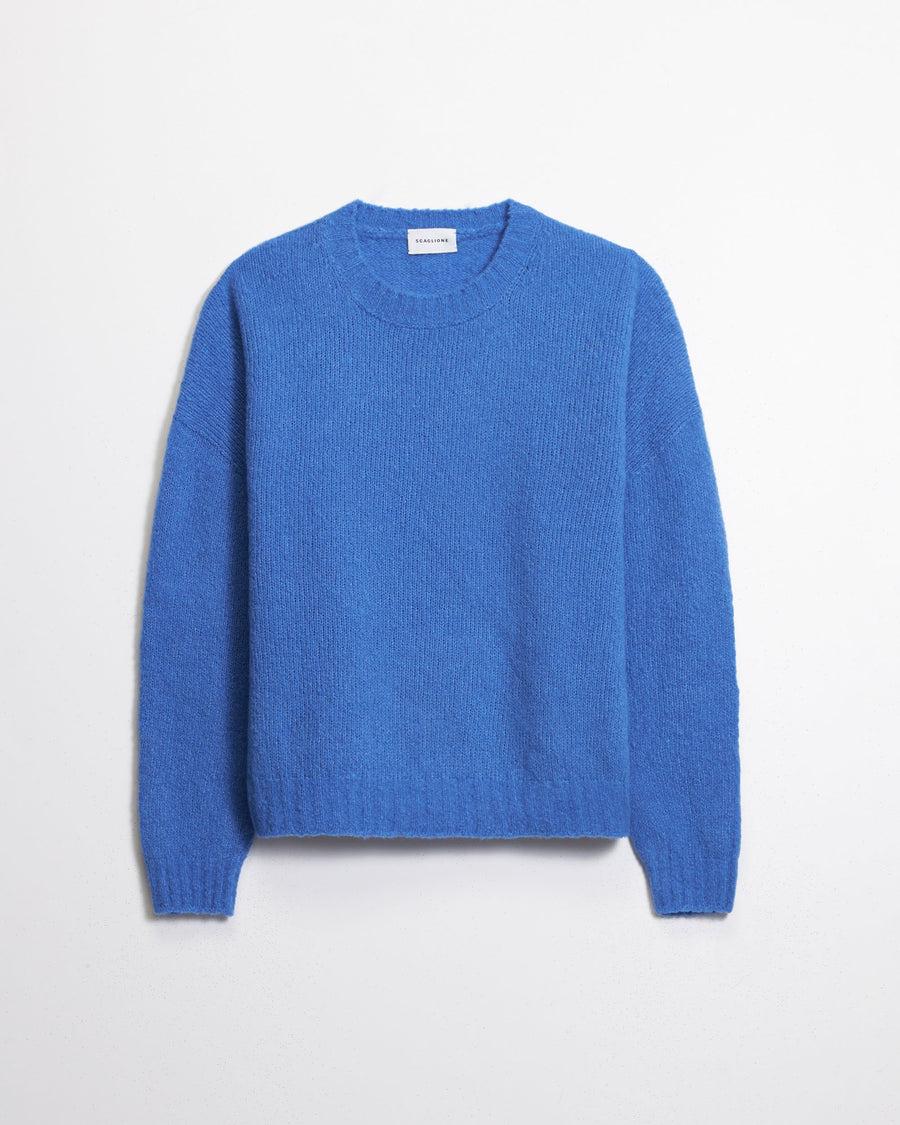 Scaglione ROUND NECK OVER PUFFED CASHMERE CORNFLOWER