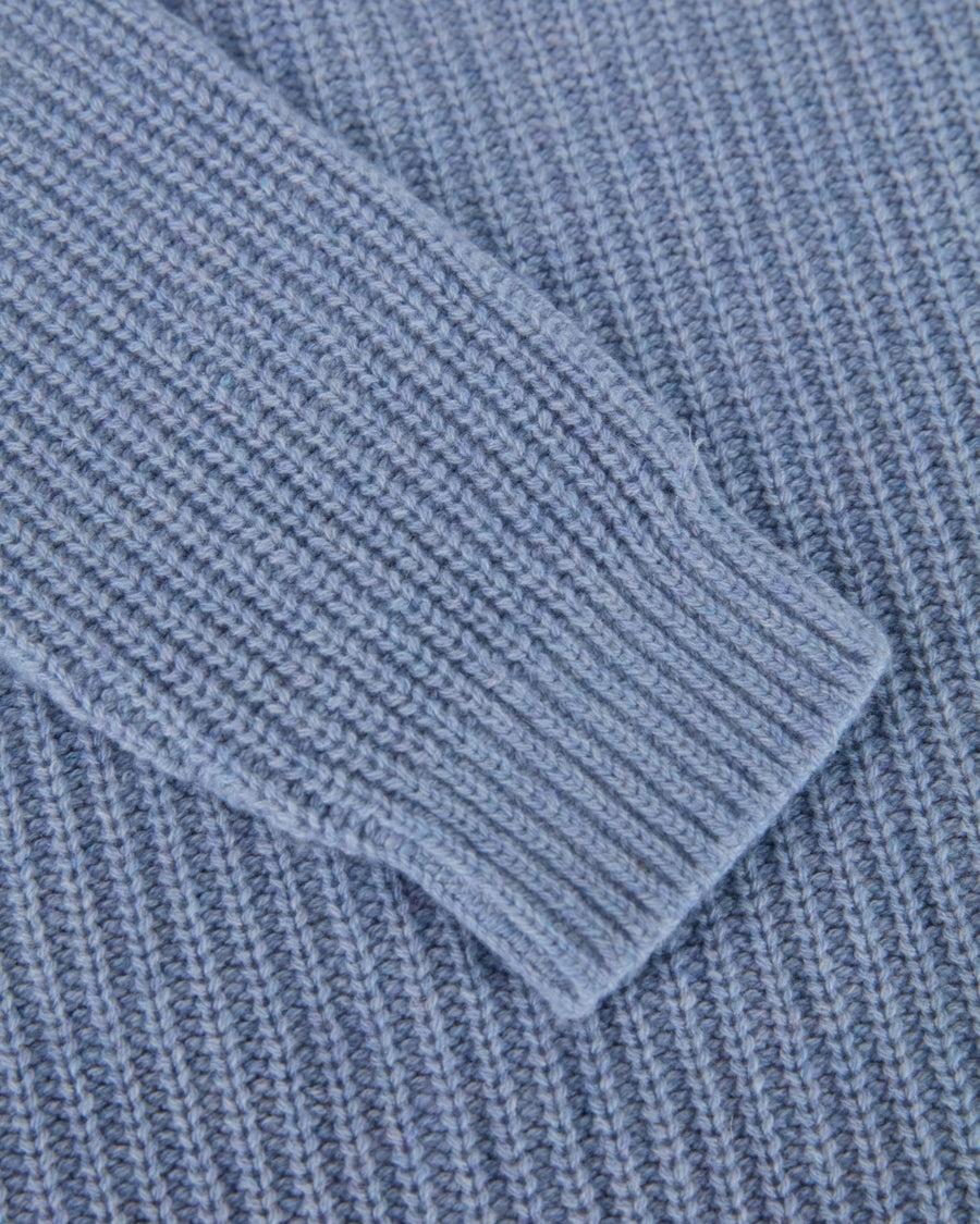Scaglione ROUND NECK PANNOCCHIA RAGLAN HYBRD CASHMERE CELESTE