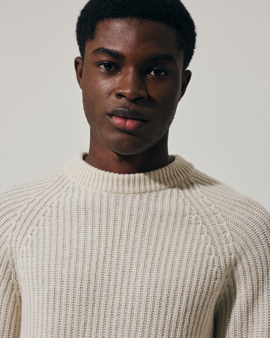 Scaglione ROUND NECK PANNOCCHIA RAGLAN HYBRD CASHMERE MILK